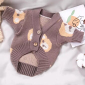 Pulover pentru câini 2024 Cardigan cu imprimeu de urs Pulover tricotat pentru câini Chihuahua Bulldog francez Bichon Haine pentru câini Îmbrăcăminte pentru cățeluși