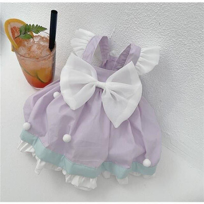 Summer Cake Dress Bow Bubble Dress Pomeranian Bichon Marzis York Thing Dress Odjeća za pse Haljina za mačke Haljina za male pse Haljine za mačke