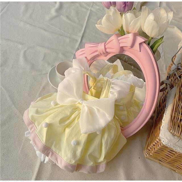 Summer Cake Dress Bow Bubble Dress Pomeranian Bichon Marzis York Thing Dress Odjeća za pse Haljina za mačke Haljina za male pse Haljine za mačke