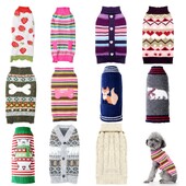 Šilti madingi šunų drabužiai mažiems ir vidutiniams šunims Megzti kačių megztiniai rūbai augintiniams Čihuahua buldogams šuniukų kostiumo paltai žiemai