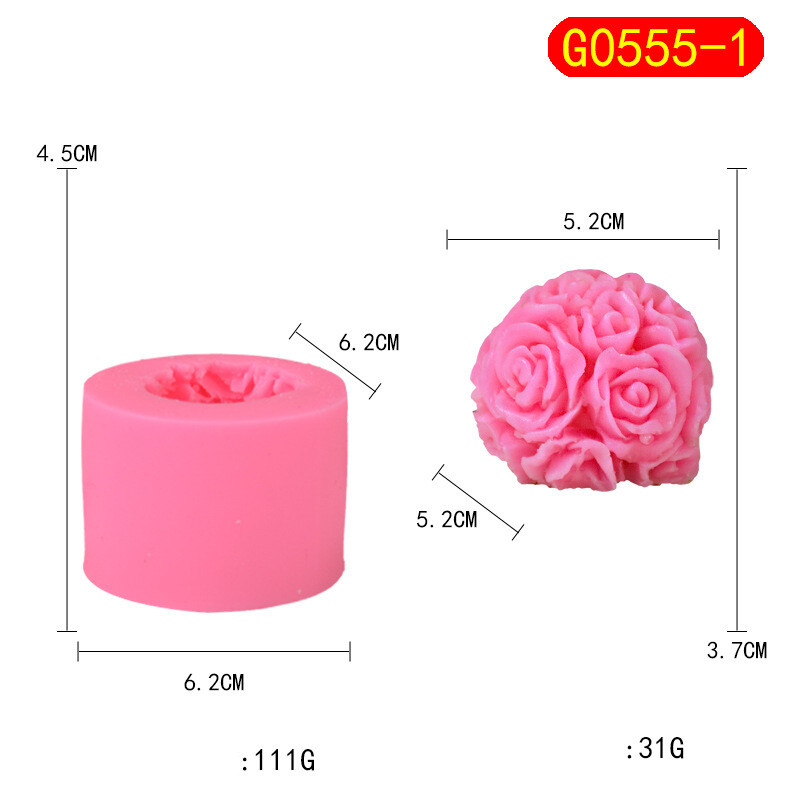 Roosipalliküünal Roos Silikoonist Lille Fondant Koogivorm Silikoonvorm