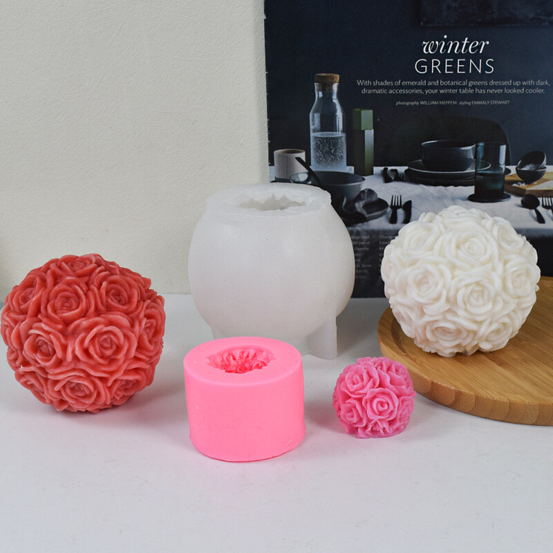 Roosipalliküünal Roos Silikoonist Lille Fondant Koogivorm Silikoonvorm