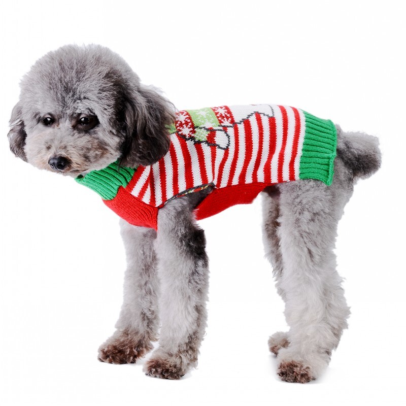 Šilti šunų drabužiai mažiems šunims Madingi šunų megztiniai Mieli spausdinti šuniuko kostiumai žieminiai minkšti katės megztiniai naminiams gyvūnėliams "Yorkie" drabužiai