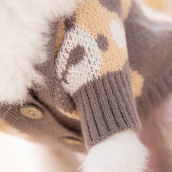 Šuns megztinis Meškiukas Spaudinys Megztinis Šuniui Megztas Megztinis Čihuahua Prancūzų buldogas Bišonas Madingi šunų drabužiai šuniukų drabužiai