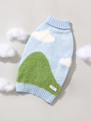 UFBemo Drabužiai naminiams gyvūnėliams Mieli balti debesys Dvipusiai šuniuko kačiuko paltai Megztinis mažiems vidutiniams šunims katėms šilta žiemos apranga