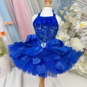 Vasaros nėrinių gėlėtas lankelis princesės suknelė mažam vidutiniam šuniui Rožinė mėlyna juoda naminio šuns drabužiai Madingi rankų darbo sijonai šuniukui