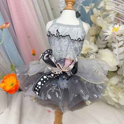 Vasaros nėrinių gėlėtas lankelis princesės suknelė mažam vidutiniam šuniui Rožinė mėlyna juoda naminio šuns drabužiai Madingi rankų darbo sijonai šuniukui