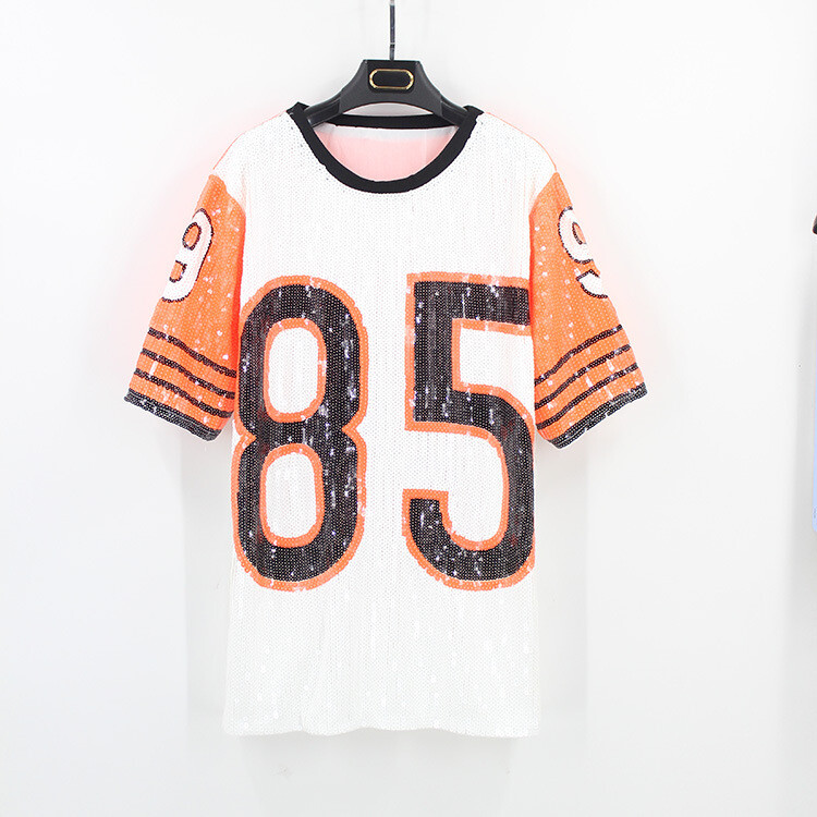 Fotografie curentă cu îmbrăcăminte nouă de vară pentru scenă pentru adulți, paiete, pulover cu gâtul turn, 85 de litere, îmbrăcăminte de performanță, îmbrăcăminte de performanță, îmbrăcăminte pentru femei