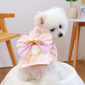 1 vnt. naminių gyvūnėlių drabužiai kačių pavasario ir rudens vyšnių žiedų svajonių kalba kimono rožinė, tinka mažiems ir vidutinio dydžio šunims