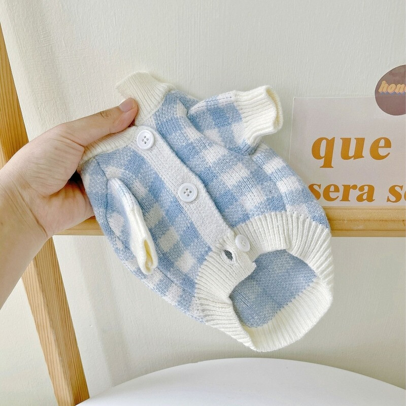 Megztinis Naminių gyvūnėlių Drabužiai Šuniukas Kardiganas Drabužiai Teddy Pudelis Katė Bichon Mažas Šuo Rudens Žiemos Katė Saldus ir Mielas Megztinis Striukė