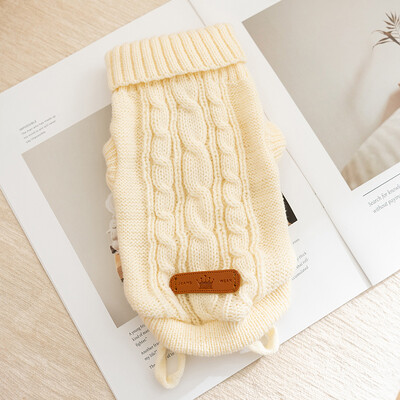 Madingi dryžuoti šunų megztiniai Žieminiai šunų megzti drabužiai Mieli spaudiniai šuniuko drabužiai Šilti minkšti kačių megztiniai Naminių gyvūnėlių megztiniai šunų drabužiai