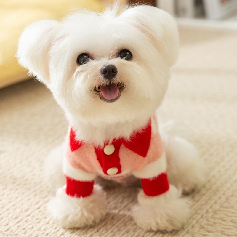 Madingi dryžuoti šunų megztiniai Žieminiai šunų megzti drabužiai Mieli spaudiniai šuniuko drabužiai Šilti minkšti kačių megztiniai Naminių gyvūnėlių megztiniai šunų drabužiai