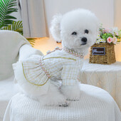 1vnt drabužis augintiniams rudeninis ir žieminis storas kviečių ausų kvapnus sijonas princesinis sijonas tinka mažiems ir vidutinio dydžio šunims