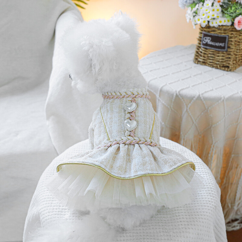 1vnt drabužis augintiniams rudeninis ir žieminis storas kviečių ausų kvapnus sijonas princesinis sijonas tinka mažiems ir vidutinio dydžio šunims