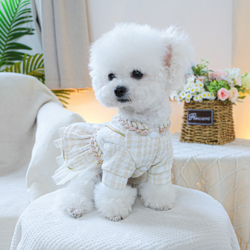 1vnt drabužis augintiniams rudeninis ir žieminis storas kviečių ausų kvapnus sijonas princesinis sijonas tinka mažiems ir vidutinio dydžio šunims