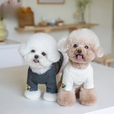 Love Pet Dog Clothes Зимна мода Плетено топло вътрешно облекло Pet Base Clothes Dog Two Leged T-Skirt Puppy Clothes for Small Dogs