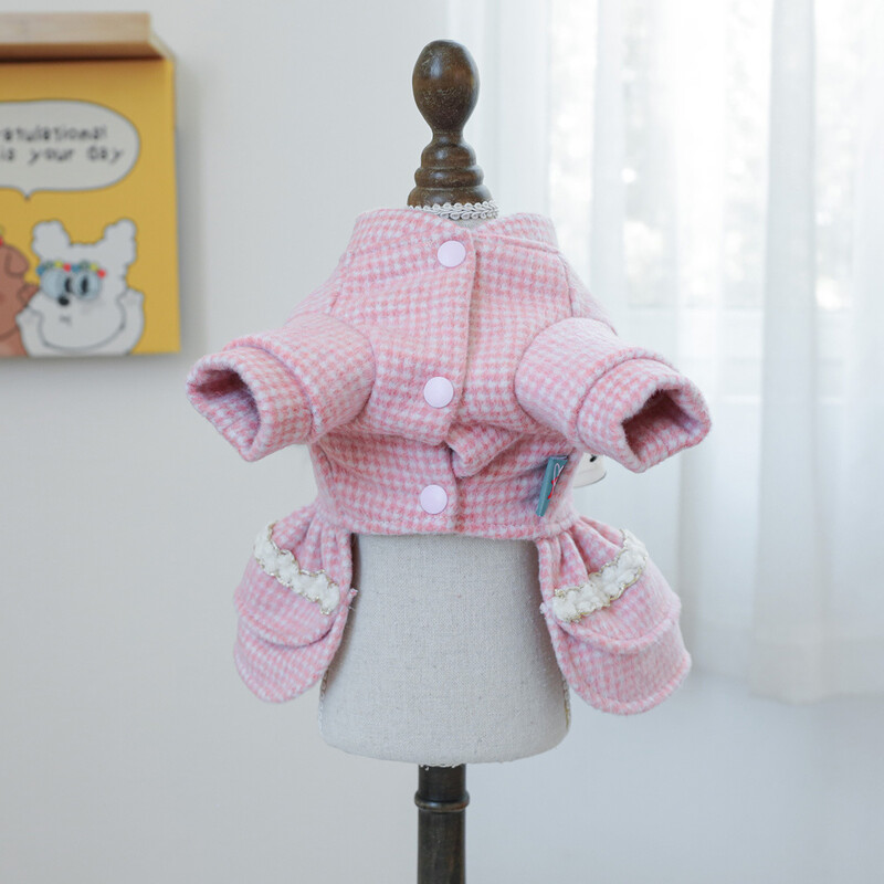 2024 m. nauji šunų rūbai rudens žiemos šunų suknelė mažiems šunims Puppy Yorkie Prabangus, storas šiltas augintinio paltas Princesės suknelė, naminių gyvūnėlių drabužiai