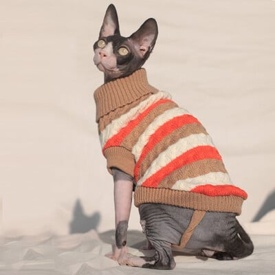 Sphinx Cat Clothes Džemper za mačke Puppy Pletena dolčevita Srednji džemperi za pse Poleron za male pse Jersey s visokim ovratnikom