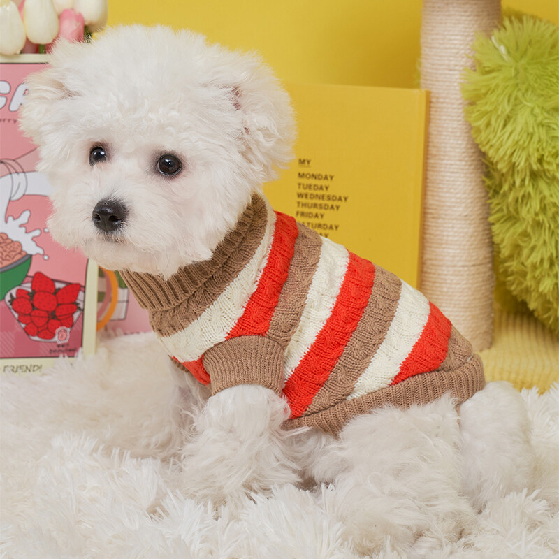 Sphinx Cat Clothes Džemperis kaķiem Puppy Knit Turtleneck Vidēja suņu džemperis Poleron maziem suņiem Augstas apkakles džemperis