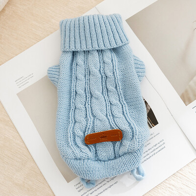 Ziemas silts suns bruņurupucis Cute Solid Dog Adīšanas Džemperi Klasisks kucēnu apģērbs Modes Kaķu Džemperis Mājdzīvnieku puloveri Suņu apģērbi