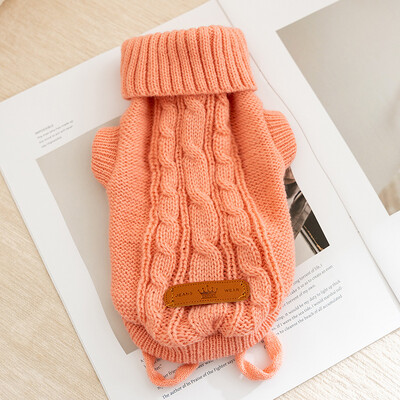 Ziemas silts suns bruņurupucis Cute Solid Dog Adīšanas Džemperi Klasisks kucēnu apģērbs Modes Kaķu Džemperis Mājdzīvnieku puloveri Suņu apģērbi