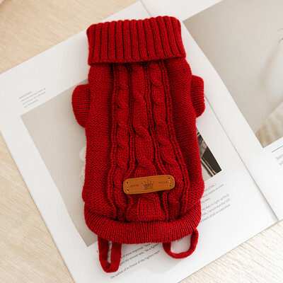 Ziemas silts suns bruņurupucis Cute Solid Dog Adīšanas Džemperi Klasisks kucēnu apģērbs Modes Kaķu Džemperis Mājdzīvnieku puloveri Suņu apģērbi