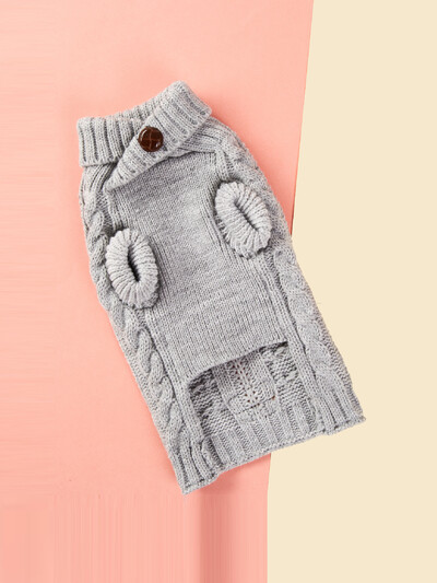 UFBemo Maži dideli katės drabužiai šuniui Megztinis Džemperis Džersis Žiemos Šiltas Šuniukas Čihuahua Taksas Kalėdinis vėžlys