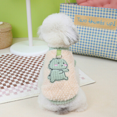 Haine pentru câini pentru pisici Cămăși calde din lână din dinozaur Jachetă pentru câini Îmbrăcăminte pentru cățeluș Pisici Animale de companie Pulovere pentru câini Haine pentru câini Pisici