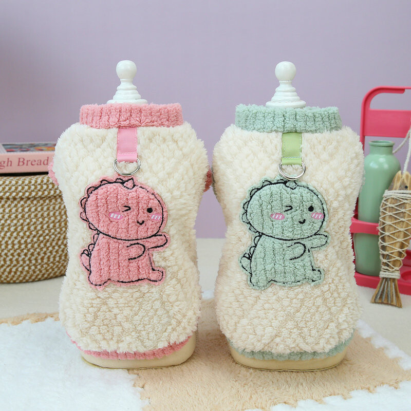 Haine pentru câini pentru pisici Cămăși calde din lână din dinozaur Jachetă pentru câini Îmbrăcăminte pentru cățeluș Pisici Animale de companie Pulovere pentru câini Haine pentru câini Pisici