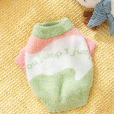 Creative Wave Stripe Šuns megztinis Mažas Šuns Žieminiai Drabužiai Naminiams gyvūnėliams Šilti Dviejų Kojų Ilgomis Rankovėmis Teddy Pastorintas Megztinis