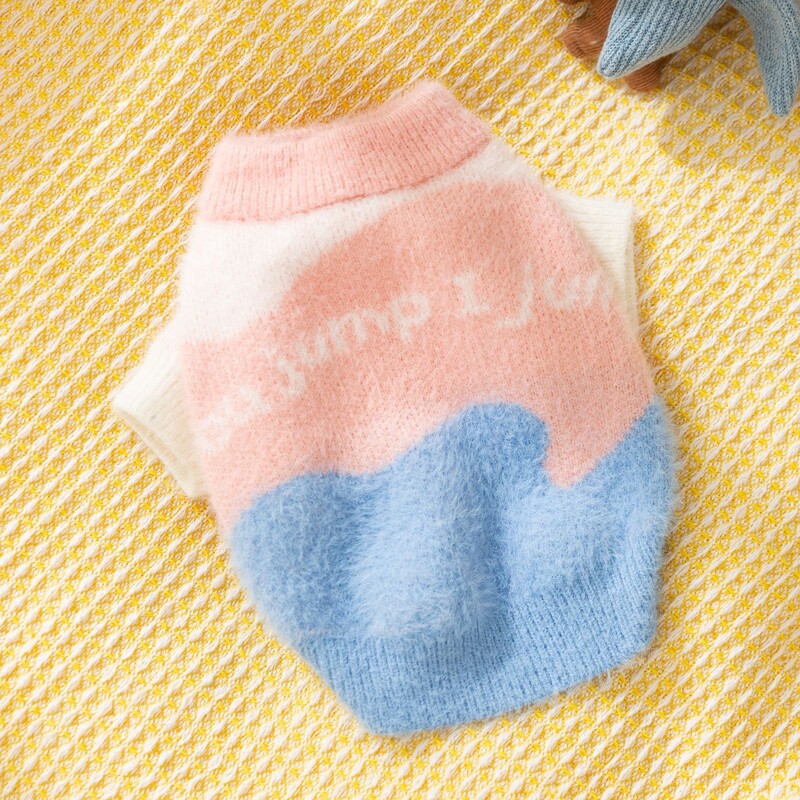 Creative Wave Stripe Šuns megztinis Mažas Šuns Žieminiai Drabužiai Naminiams gyvūnėliams Šilti Dviejų Kojų Ilgomis Rankovėmis Teddy Pastorintas Megztinis