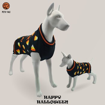 Halloween Trick or Treat Πλεκτό πουλόβερ Jacquard D-Ring με τρύπα και γιακά με διπλά στρώματα