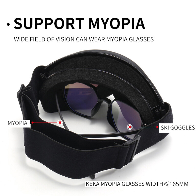 Vaikiški slidinėjimo akiniai nuo rasojimo sluoksnio lęšiai žieminiai snieguoti akiniai kalnų slidinėjimo akiniai Sniego motociklas, atsparus vėjui, vaikiškas snieglentės berniukas