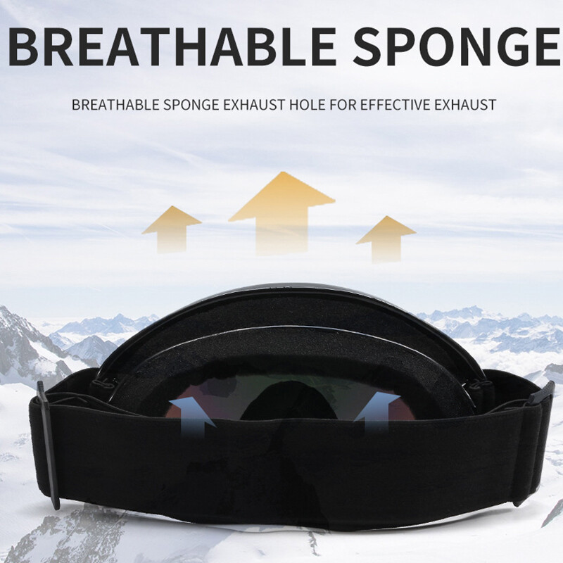 Vaikiški slidinėjimo akiniai nuo rasojimo sluoksnio lęšiai žieminiai snieguoti akiniai kalnų slidinėjimo akiniai Sniego motociklas, atsparus vėjui, vaikiškas snieglentės berniukas