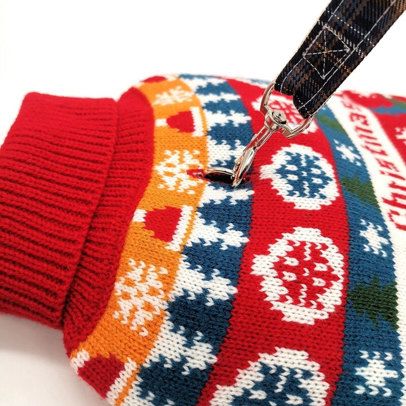 Žiemos šilti megztiniai šuniui Medžio raštas Kalėdų šventės Elastingi naminių gyvūnėlių drabužiai Naujieji Metai Kalėdinis augintinio kostiumas mažam šuniui katinui