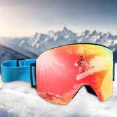 Ochelari de schi Bărbați Femei Anti-ceață zgârieturi 100% lentilă magnetică UV Ochelari de zăpadă pentru snowboard Adult