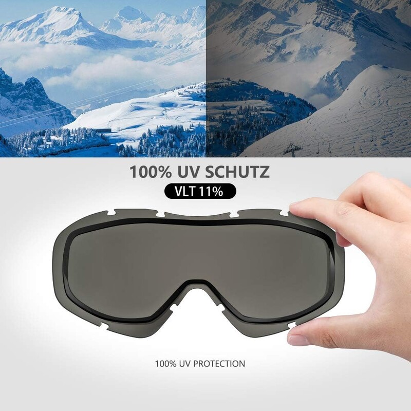 Ochelari de schi Bărbați Femei Anti-ceață zgârieturi 100% lentilă magnetică UV Ochelari de zăpadă pentru snowboard Adult