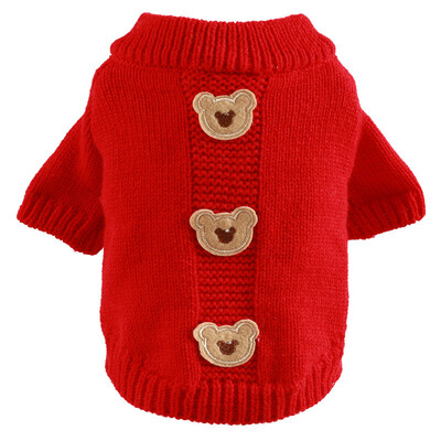 Megztinis „Animal Bear Head“ Rudeniniai šunų drabužiai sušildo nei „Meškų“ Megztinis Šnauceris Megztas megztinis su dviem kojomis