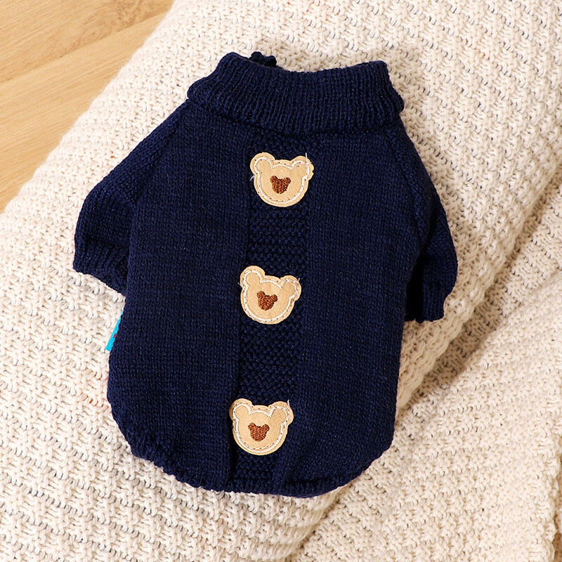 Megztinis „Animal Bear Head“ Rudeniniai šunų drabužiai sušildo nei „Meškų“ Megztinis Šnauceris Megztas megztinis su dviem kojomis