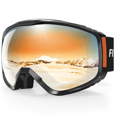 Findway Pieaugušo slēpošanas brilles 100% UV aizsardzība Slēpošanas brilles Saderīga ķivere Pretsvīšanas skeitborda slēpošanas brilles pusaudžiem