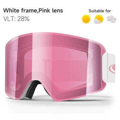 Findway vīriešu sieviešu slēpošanas brilles pret miglas slēpošanas brilles cilindriskas pret miglas sniega aizsargbrilles UV aizsardzības snovborda brilles pieaugušajiem