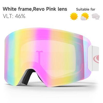 Findway vīriešu sieviešu slēpošanas brilles pret miglas slēpošanas brilles cilindriskas pret miglas sniega aizsargbrilles UV aizsardzības snovborda brilles pieaugušajiem