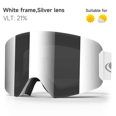 Findway vīriešu sieviešu slēpošanas brilles pret miglas slēpošanas brilles cilindriskas pret miglas sniega aizsargbrilles UV aizsardzības snovborda brilles pieaugušajiem