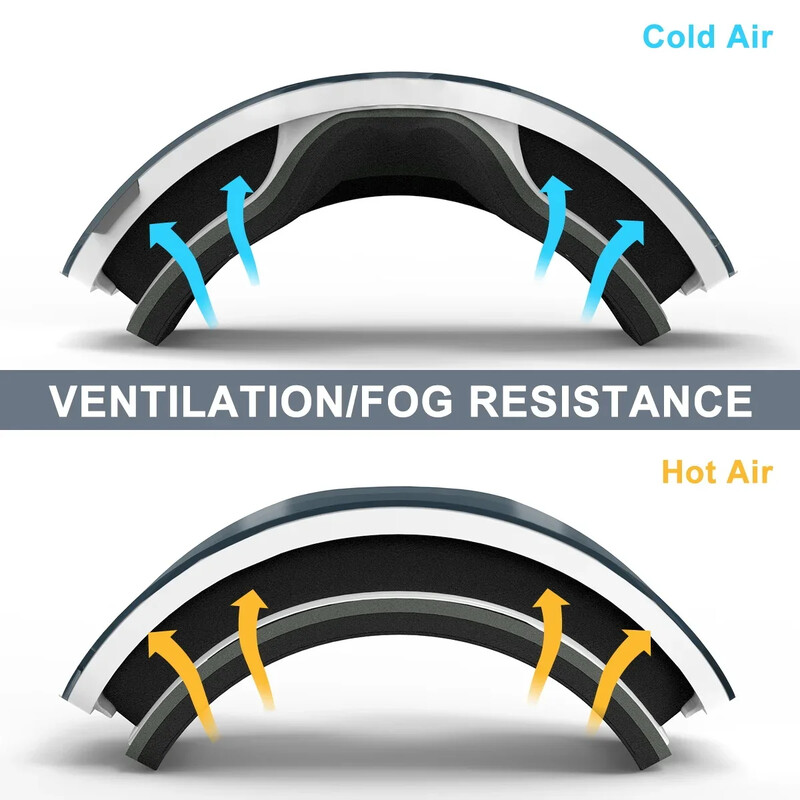 Findway vīriešu sieviešu slēpošanas brilles pret miglas slēpošanas brilles cilindriskas pret miglas sniega aizsargbrilles UV aizsardzības snovborda brilles pieaugušajiem
