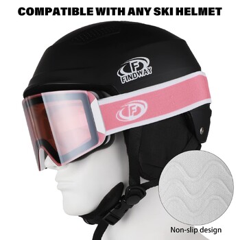 Findway Adults Ski Goggles 100% UV400 защита против замъгляване Очила за сноуборд Outdoor за мъже и жени