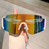 1 gab. Liela izmēra āra sporta aizsargbrilles sievietēm vīriešiem Luksusa zīmola dizaineru saulesbrilles Vintage punk slēpošanas riteņbraukšanai vēja necaurlaidīgas saulesbrilles