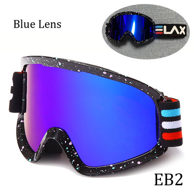 ELAX VISIŠKAI NAUJI Dviejų sluoksnių nuo rasojimo apsaugantys slidinėjimo akiniai snieglenčių akiniai lauko sportiniai sniego motociklai