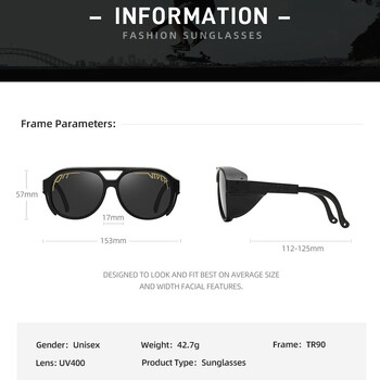 UV400 Слънчеви очила Мъже Жени Pit Viper Designer Steam Punk Eyewear Vintage Sun Glasses Retro Goggles Adult Steampunk