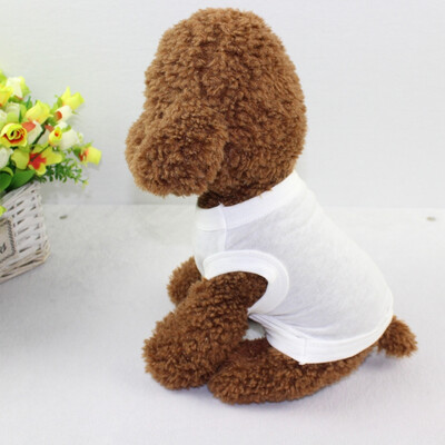 Vasaros 100 % grynos medvilnės vientisos spalvos šunų liemenės šunų marškinėliai Maži šunų drabužiai Meškiuko čihuahua naminių gyvūnėlių rūbai didmeninė prekyba pagal užsakymą