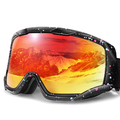 Snowboard Snowmobile Ochelari de schi Sport în aer liber Rezistent la vânt Straturi duble Anti-aburire UV400 Eyewer Mască de schi mare